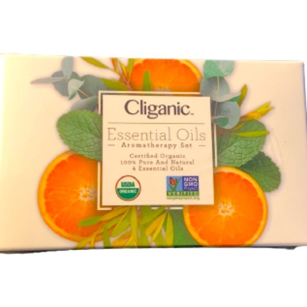 Cliganic Essential Oils Set of 4 – Citrus, Mint, Lavender Aromatherapy Scents